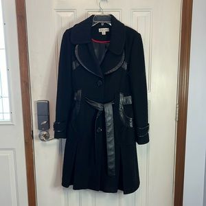 Preston & York Black 3/4 Length black womens coat